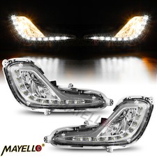 For 2012-2017 Hyundai Accent Front Bumper Led Fog Lamps Lights Clear Wbulbs Drl