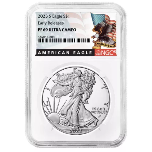 2023-S $1 1-oz Proof American Silver Eagle NGC PF69UC ER Black Label