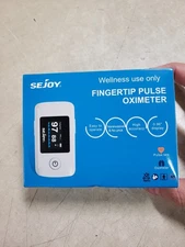 SEJOY Fingertip Pulse Oximeter Blood Oxygen Saturation Monitor Lanyard Included