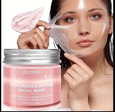 ROZINO Collagen Biotin Moisturizing Peel-Off Mask for Face 50g Smooth Skin