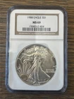 1988 American Silver Eagle NGC MS69