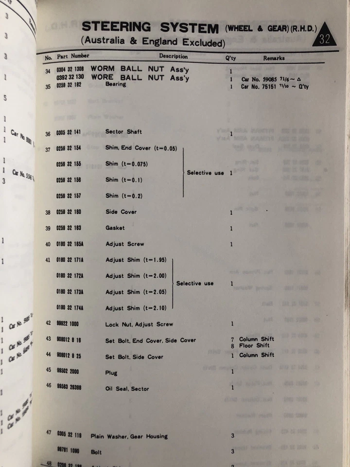 Mazda 616 Capella Coupe Sedan Parts Catalogue Illustrated Mazda Original 1974 - Image 3 of 4