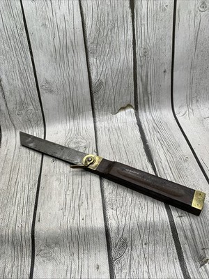 Rare Antique Stanley No 10 Folding Bench Knife Pat 3-16-97 Wood Handle Tool