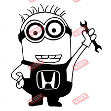 Minion Honda Decals Logo Vinyl Car Sticker Racing Powersports Motorcycle Emblem