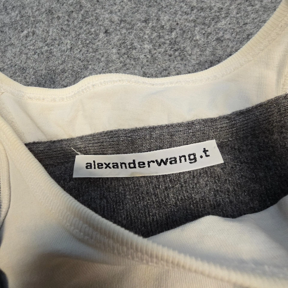 Alexander Wang Jersey Mujer MEDIANO Gris 100% Lana Suéter Tejido Talla M Foto 2 de 4