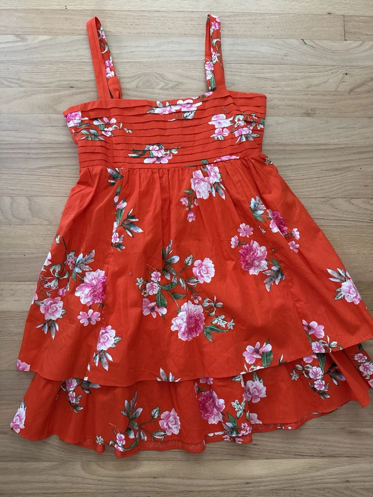 NEW Miami by Francesca’s Medium 100% Cotton Red Floral Tiered Sundress
Opens in a new window or tab