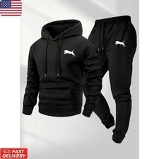 Men's Fashionable Hooded Sweatshirt and Pants Set for Ideal for Casual and Sport