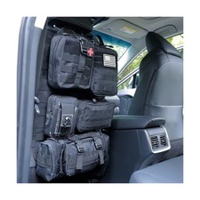 tactical car seat back organizer and storage truck seat covers with a Molle V...