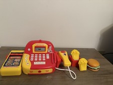 VTG McDonald's Electronic Toy Cash Register With Pieces See Read