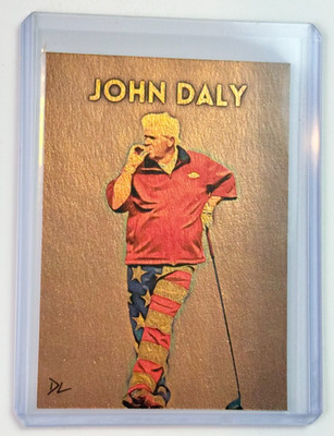 John Daly Gold Plated Edition Artist Signed  American Icon  Trading Card 1/1