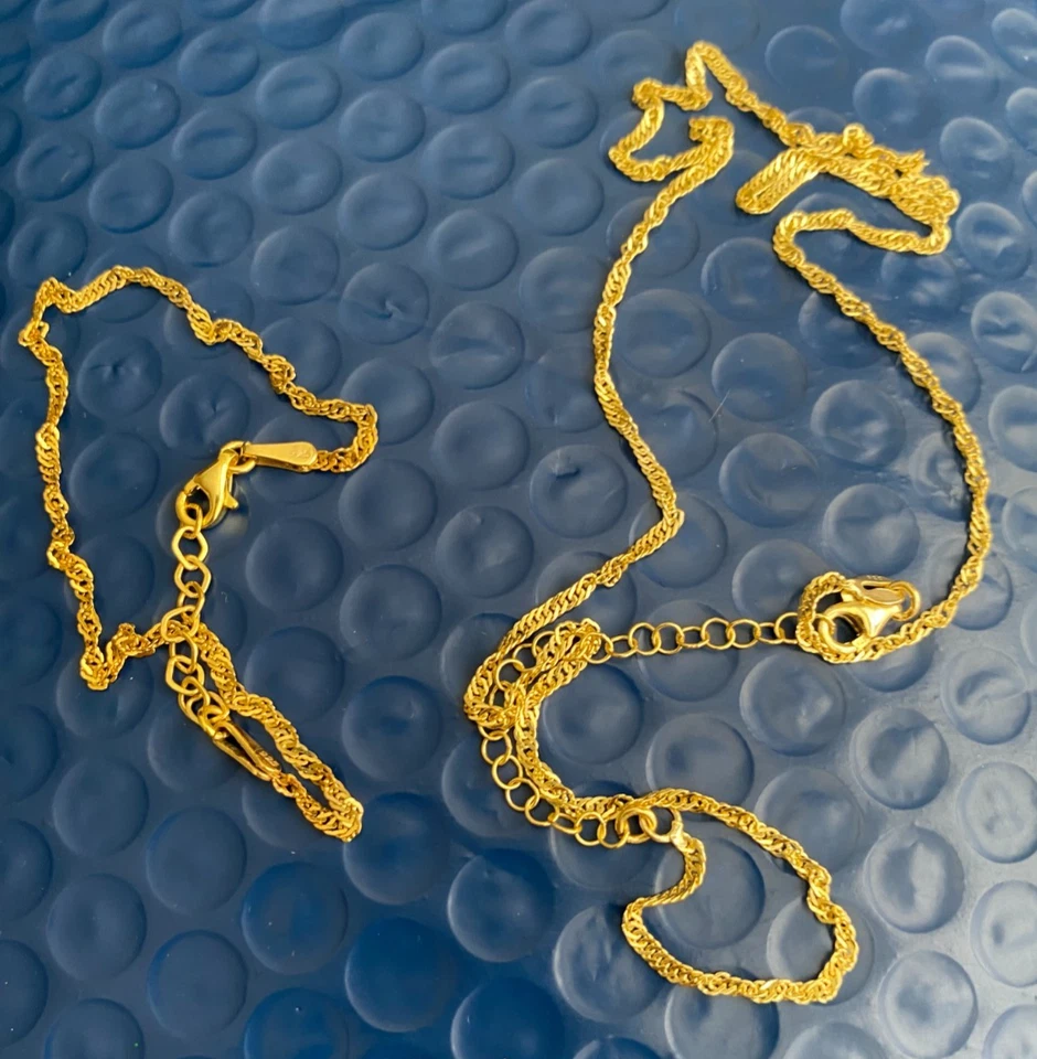 14K- 16'' GOLD CHAIN--GOLD 8'' BRACLET - Image 2 of 4