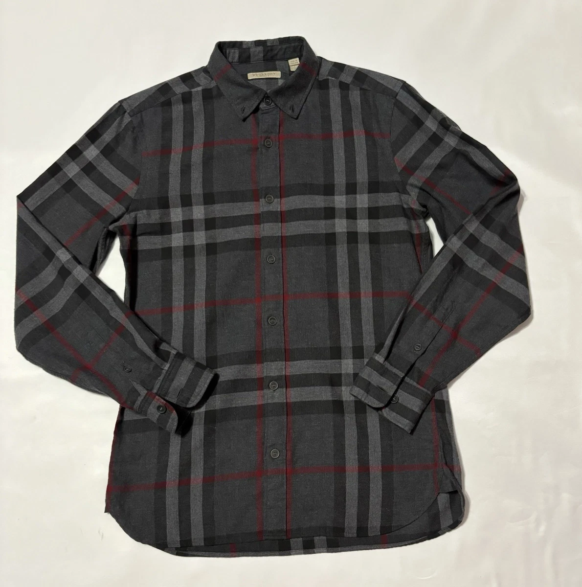 Burberry Long Sleeve Gray Shirts for Men for sale | eBay