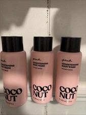 NEW 3 VICTORIA'S SECRET COCONUT WOMEN CONDITIONING BODY WASH SHOWER GEL 12 FL OZ