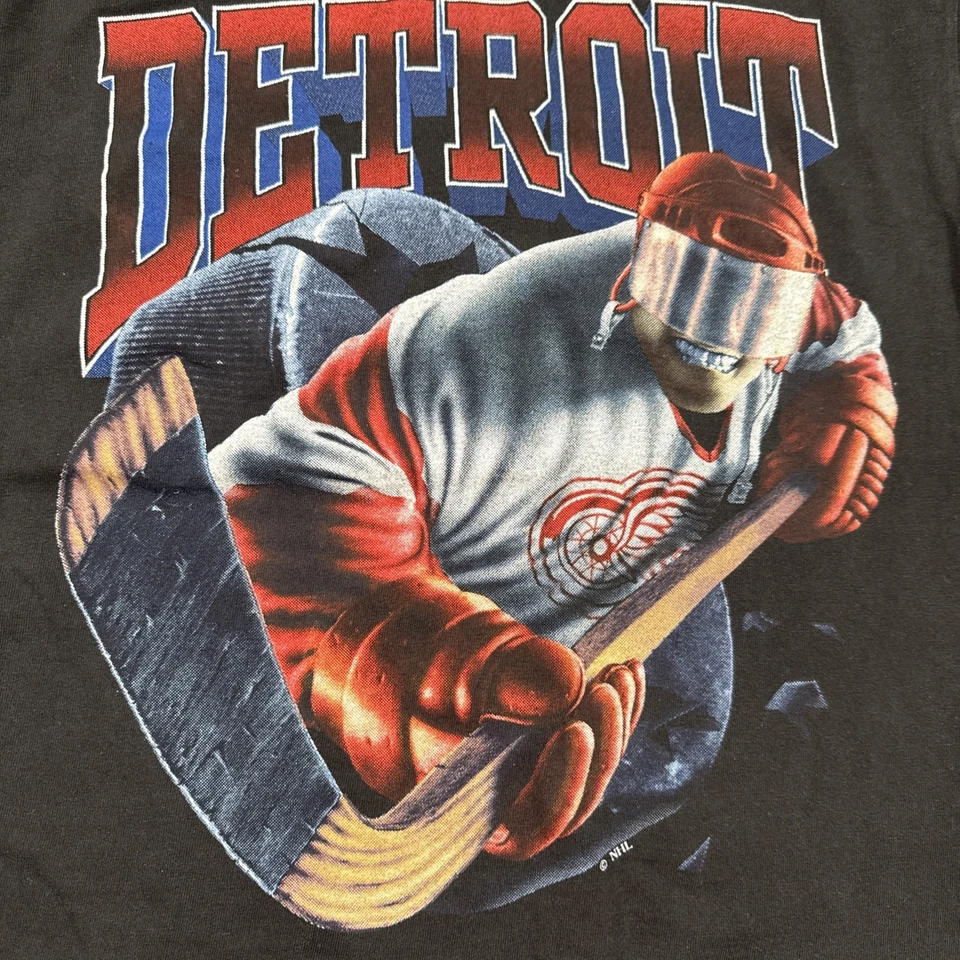 Camiseta Detroit Red Wings De Colección NHL Nuez moscada Años 90 Revelación Talla 8 Niños Jóvenes  Foto 3 de 4