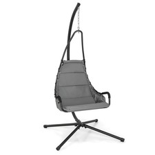 Hanging Chair with Stand Indoor Outdoor Hammock Swing Chair w/Large Padded Seat