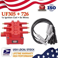 UF305 Ignition Coil and Spark Plugs Wire Pack for Dodge Grand Caravan 2001-2010