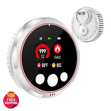 5-in-1 Indoor Environment Monitor with Smoke Sensor and Audio Alert