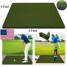 5' x 5' Golf Grass Turf Chipping Mats Driving Range Practice Mat With Foam
