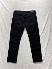 Ring of Fire Mens 34x30 Slim Straight Dark Wash Black Denim Jeans
