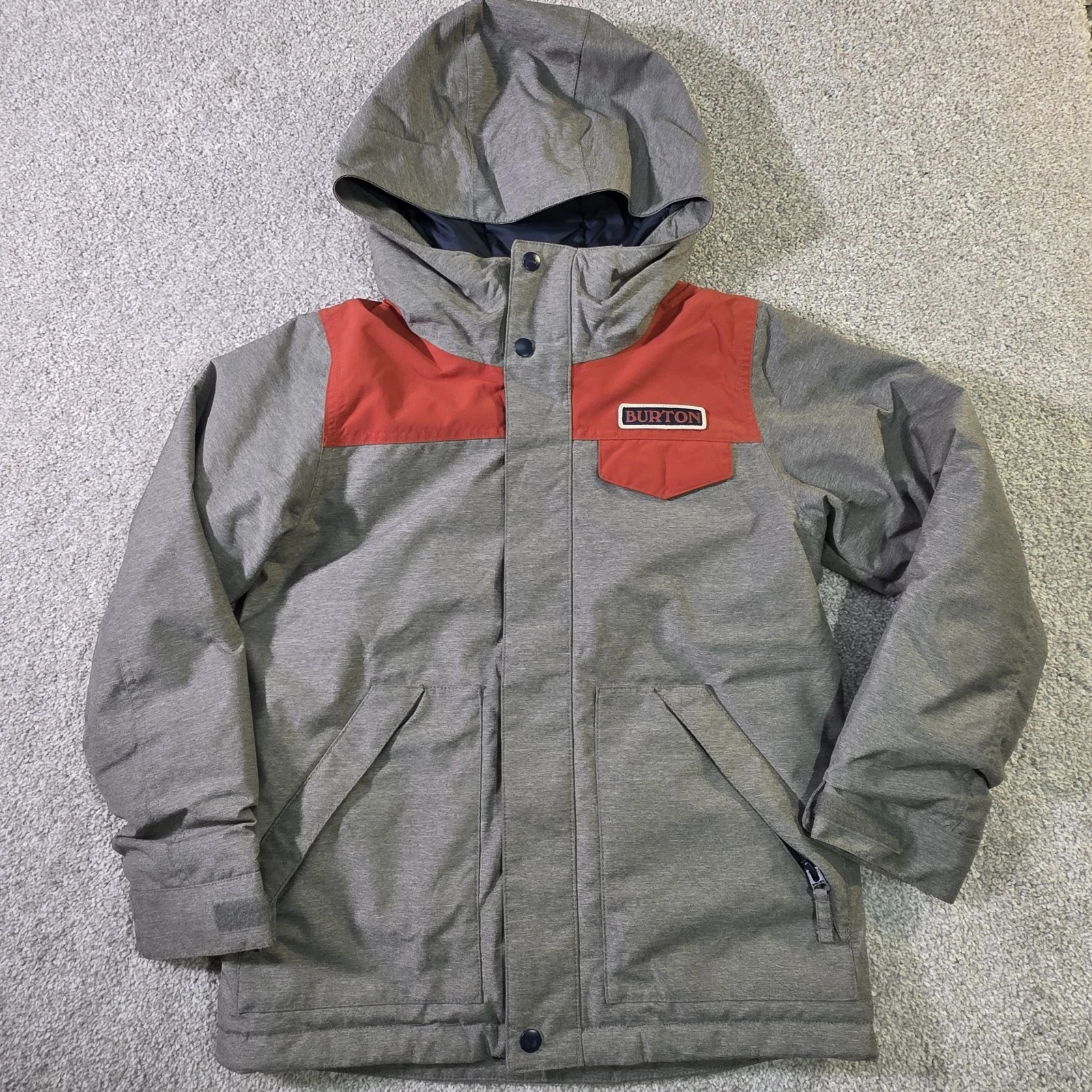 Burton DryRide Ski Jacket Kids Boys Unisex US Sz S 7/8 Snowboarding DUGOUT-JK