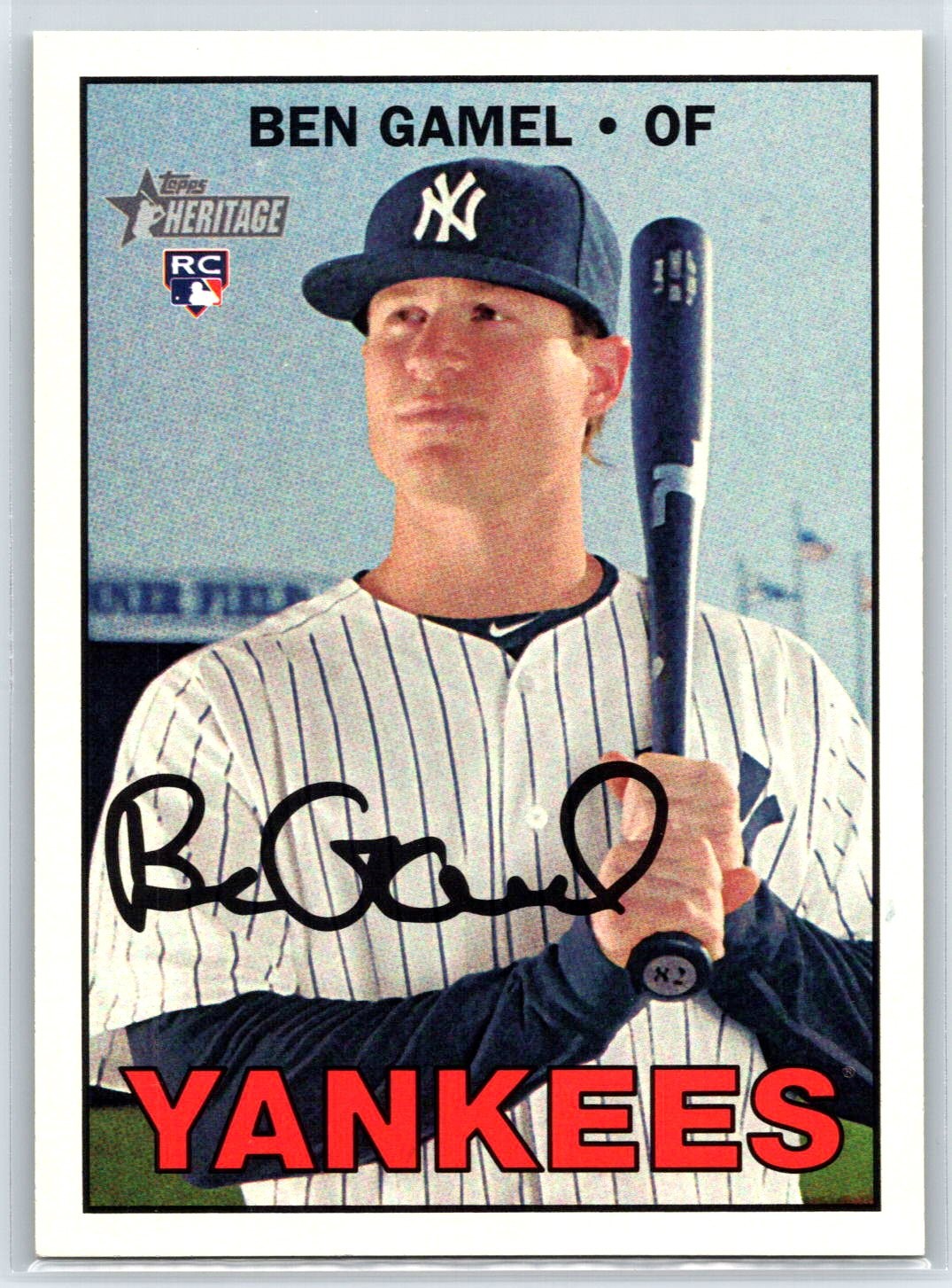 2016 Topps Heritage Ben Gamel Rookie New York Yankees RC #650