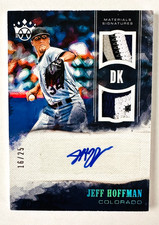 2018 Panini Diamond Kings Jeff Hoffman AUTO Jersey PATCH Card #/25 Rockies!