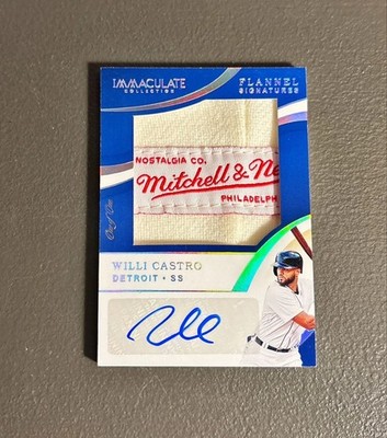 2020 Immaculate Collection Willi Castro TAG 1/1 ROOKIE AUTOGRAPH Flannel #FLS-WC