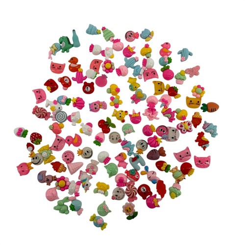115pc Kawaii Slime Add-Ins Resin Flatback Mixed Animal Candy Craft Lot