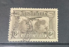 PRE  DECIMAL:  6 d AIR MAIL  used but has small thin on back see photo.