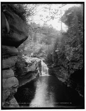 8" x 10" Photo Falls in Nay Aug Glen Scranton Pa. 1890