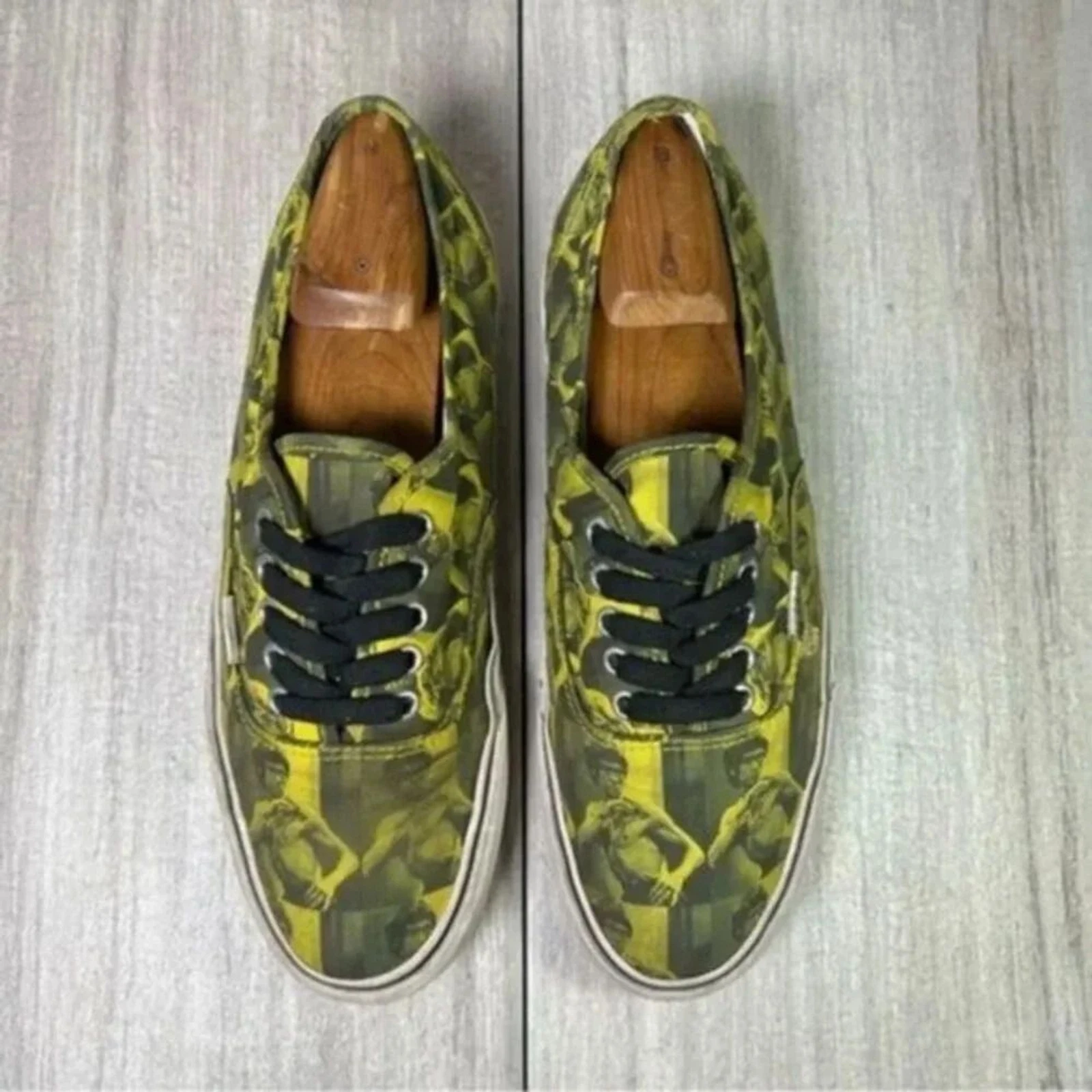 RARE VANS x Supreme Bruce Lee Authentique Pro Jaune Baskets Chaussures Homme Taille 9,5
