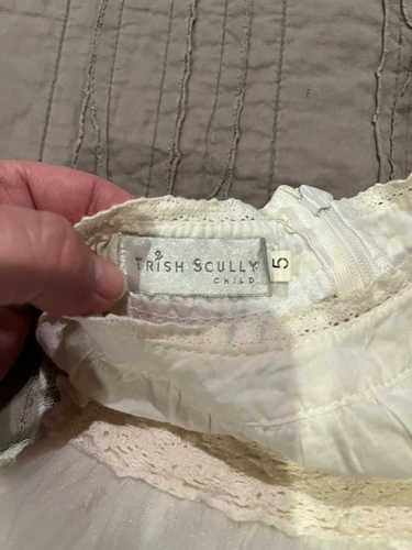Girl's TRISH SCULLY Child Ivory Lace & Tulle Layered Dress Size 5 - Picture 4 of 6