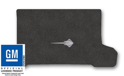 Chevrolet Corvette C7 Carpet Deck Mat with Stingray Logo - Medium Grey