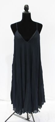 Patrick Cupid Women's Paradigm Pleated Cocktail Dress LC7 Midnight Blue Small