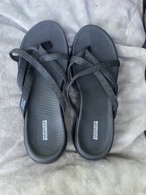 Skechers Goga Mat Strappy Sport Comfort Sandals Shoe SZ 11 Walking Outdoor 