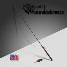 Cat Wand toy. Cat Teaser. Refillable Catnip Mouse. Ships FREE. USA made.