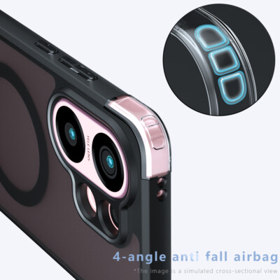 For ViVO V30, Shockproof 4 Airbags Case Magnetic Matte Acrylic Shell Back Cover