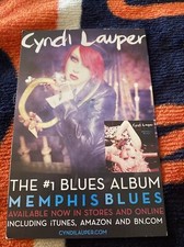 CYNDI LAUPER, &ldquo;Memphis Blues&rdquo;, Extremely RARE 2002 POSTCARD