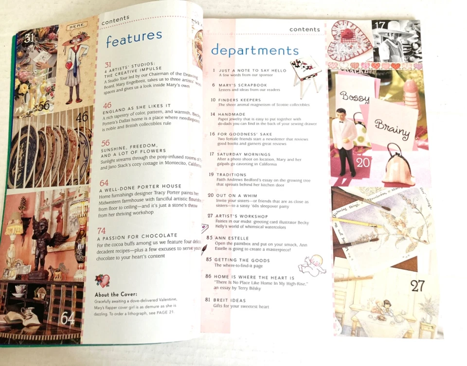 Mary Engelbreit Home Companion Magazine Feb March 1998 Paper Dolls Tracy Porter - Image 2 of 3