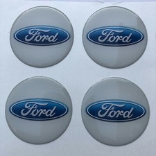 Ford Oval White Blue Center Wheel Emblem 2 Round Vinyl Set 4 Ford Oval White Blue Center Wheel Emblem 2 Round Vinyl Set 4
