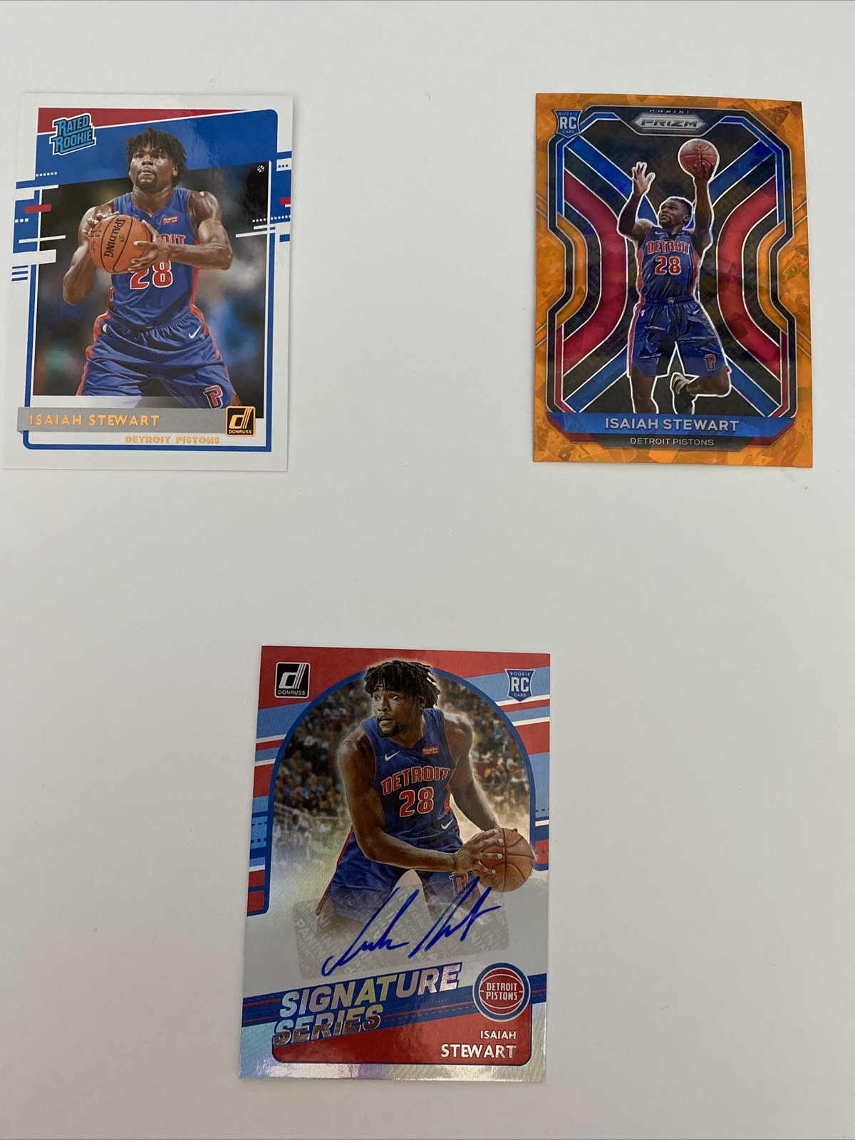 ISAIAH STEWART 2020-21 Donruss AUTO Signature Series Rookie Card, Pistons SP
