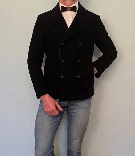 Hugo Boss Capone Jacke Jacket Cabanjacke Doppelreiher Gr. 48 super Zustand Schwa - Bild 4 von 12