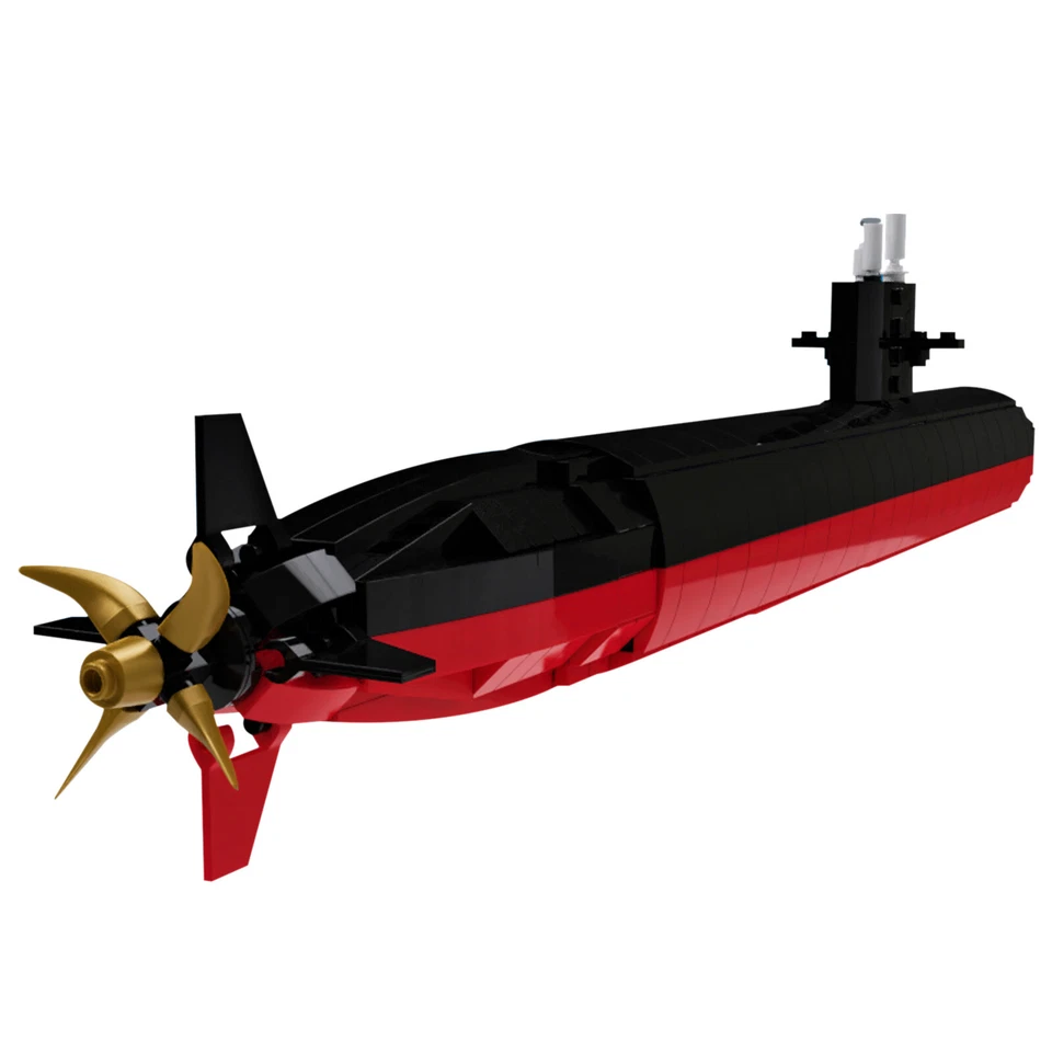 MOC: Nuclear Submarine Fast Attack Submarine with Stand 563 Pieces Good Quality - Image 4 of 4