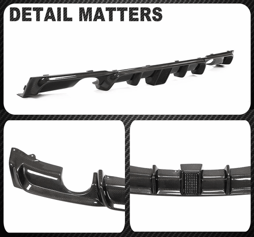 Difusor Carbono Difusor Trasero Con Luz para BMW Serie 3 F30 328i 340i Paquete M 2012-18 - Imagen 11 de 11
