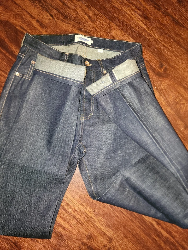 TAYLOR STITCH MEN'S ORGANIC COTTON SLIM JEAN IN RINSED ORGANIC SELVAGE DARK BLUE - Image 2 of 4