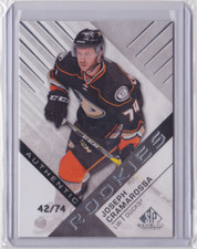 2016-17 UD SP GAME USED TRUE AUTHENTIC ROOKIES /74 JOSEPH CRAMAROSSA #199 DUCKS