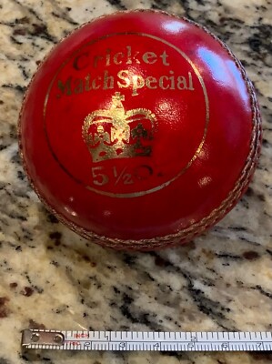 J Salter & Son Leather Entirely Handmade 5 1/2 Oz Cricket Ball Vintage London