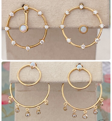 Anthropologie Front-back earrings/earjackets, Nova or  Aisling, NWT $44