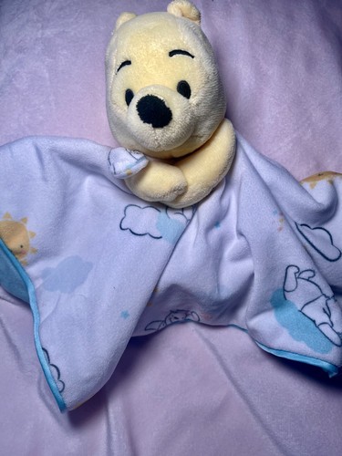 Winnie the Pooh Plush Lovey Disney Baby Security Blanket Grey Soft Baby Toy - Picture 6 of 6