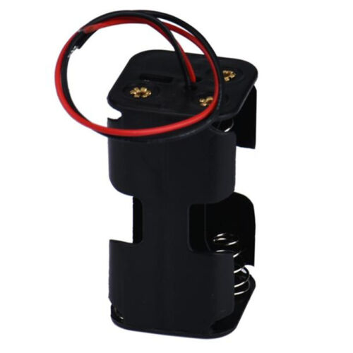 2x 4-AA Battery Spring Clip Holder Case Plastic Box Tow Layers Stacked 6V DC Out - Picture 4 of 6